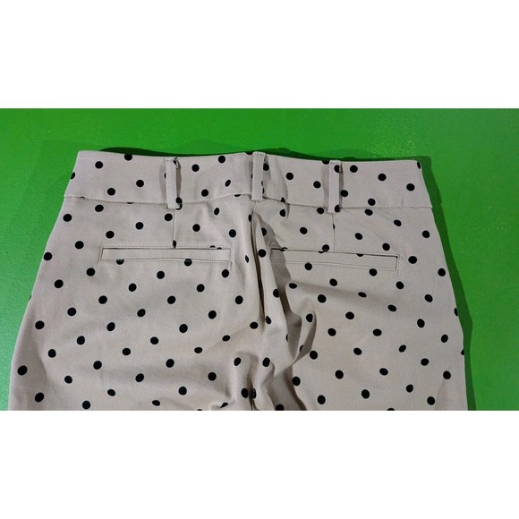 New York and Co. Tan Black Polka Dot Pants Slim Women's Size 4 - Picture 4 of 11
